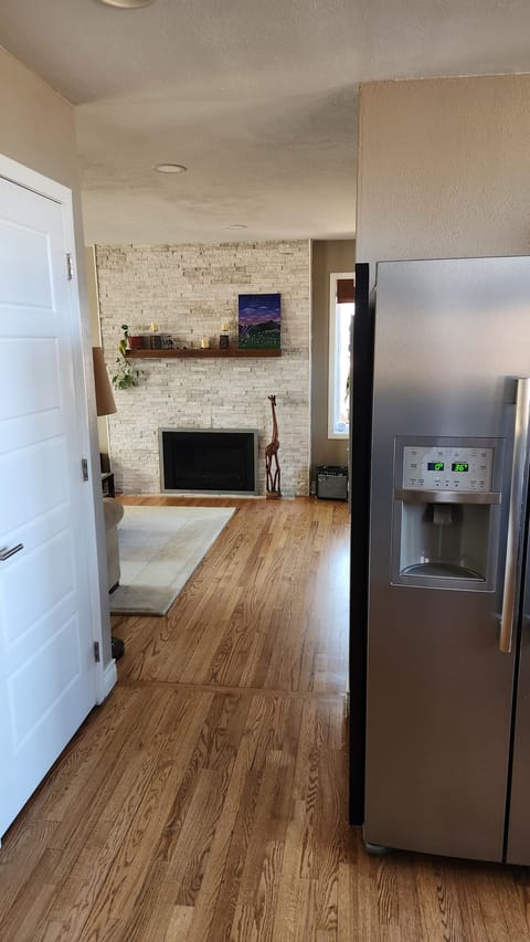 View into living room from kitchen