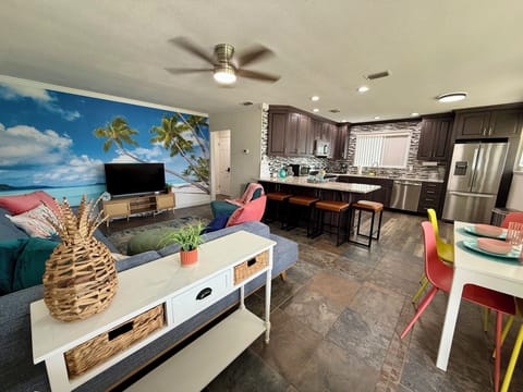 Living room: This living area blends style and comfort effortlessly. Your personal retreat after the waves.