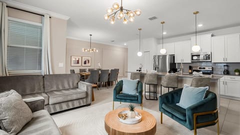 Group-friendly living room with modern furnishings