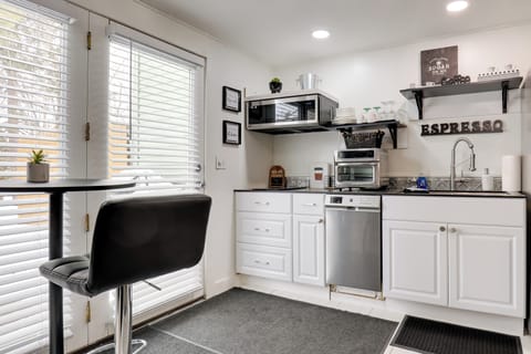 Kitchenette | Mini Refrigerator | Microwave | Keurig Coffee Maker