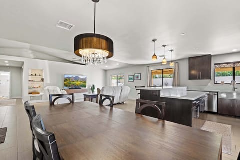 Enjoy meals together at the dining table for 6