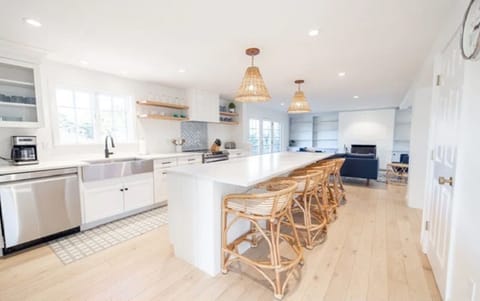 Open plan kitchen and living area