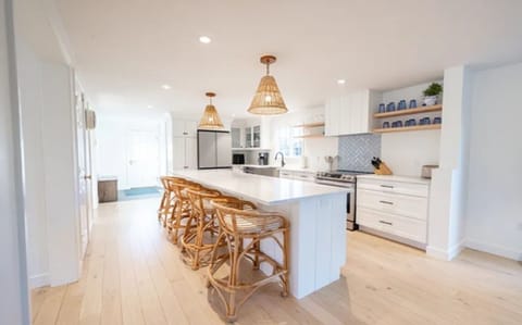 Open plan kitchen and living area