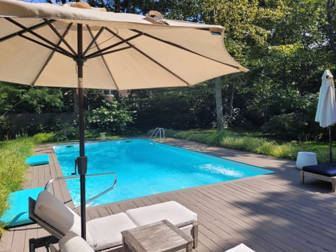 Pool and yard from back deck