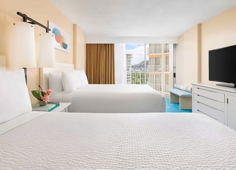 Settle in for a restful night with crisp linens.