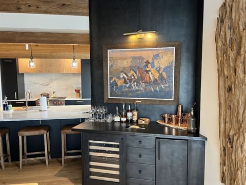 Bar, Wine, and ice maker