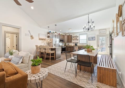 Spacious living area to stay connected with your guests