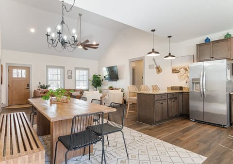 Spacious living area to stay connected with your guests