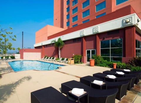 Soak up sunshine beside the sparkling pool and loungers.
