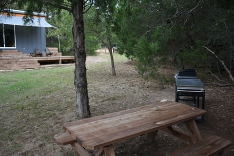 wooded picnic area