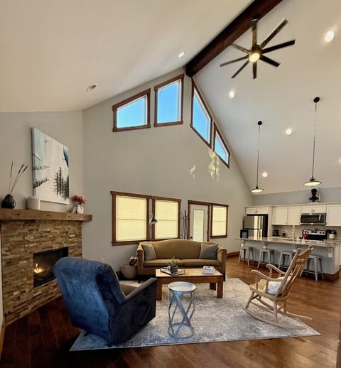 Envisage great room: kitchen and living room.