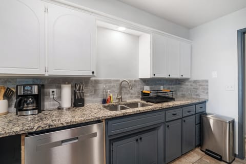 Prepare meals in a stylish, well-equipped kitchen.