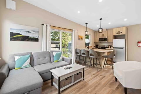 Bright living room-pullout couch