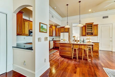 Order in or make a home cooked meal. Our kitchen is fully stocked!