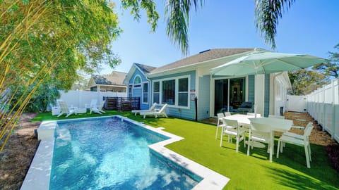 Step into your private backyard oasis, complete with a brand-new heated pool