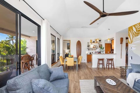 The living room offers beautiful views through its large windows, and the versatile sofa bed provides additional comfort and sleeping space. It’s an ideal spot for enjoying the serene surroundings after a day of adventure.