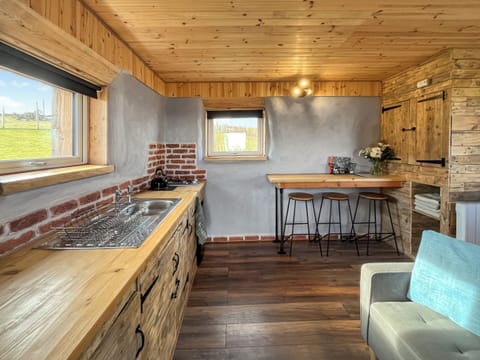 Open plan living space | Primrose Bale Cabin - Straw Bale Cabins, Dallas