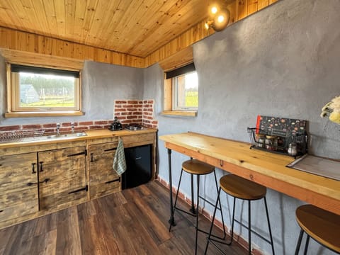Kitchen | Primrose Bale Cabin - Straw Bale Cabins, Dallas