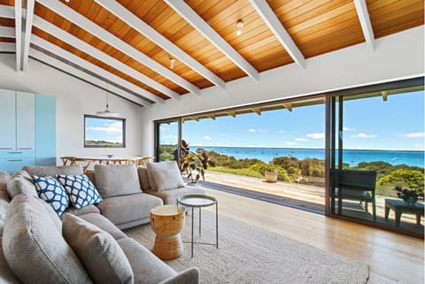 Breathtaking view from open plan lunge, dining & kitchen from second floor