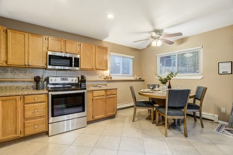 Kitchen has everything you need for both short and extended stays!