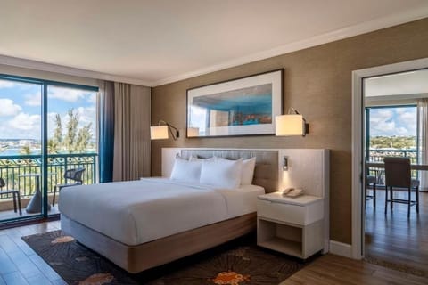 Unit with King bed. Exact unit will be assigned upon arrival. Views, colors, and decor may vary.