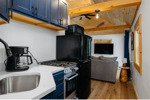 Kitchenette: Modern appliances and welcoming decor—cook, relax, and enjoy your Traverse City getaway!