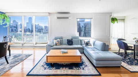 Living Area with a Relaxing City View