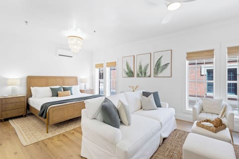 Studio features a comfy king bed and queen sleeper sofa.