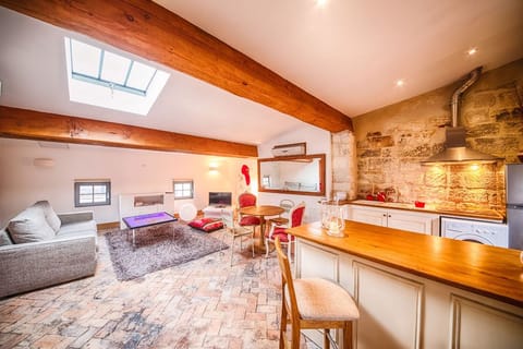 Living room with kitchen