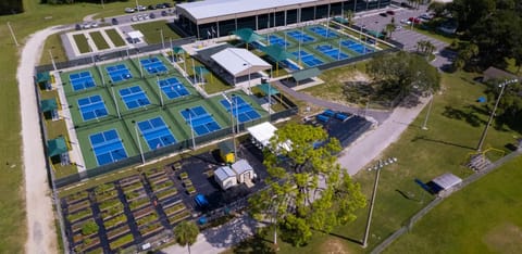 Indoor/outdoor Pickleball courts, fun for all age!