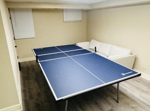 Modern ping pong table for endless fun and competition.