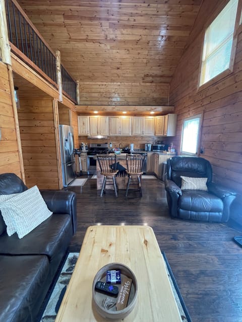 Main room living area and kitchen