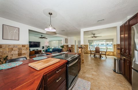 Wide open kitchen area