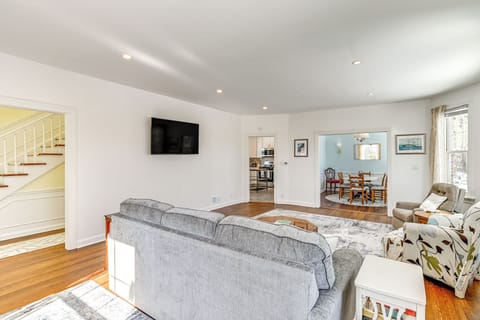 Living Room | 1st Floor | Smart TV | Central Heating & Window A/C Units