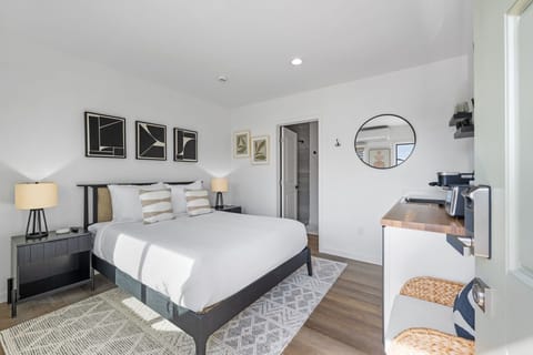This upscale boutique features contemporary furnishings and a comfortable queen bed for a peaceful night's rest