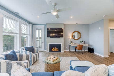 Living Area with Water Views and Deck Access