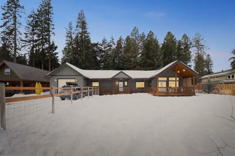 Beautiful yard in the summer or winter