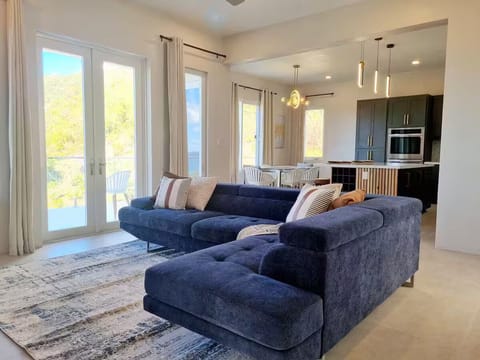 Modern Sectional Anchoring a Bright, Open Living Space. 