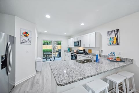 Large kitchen island with additional 4 seats