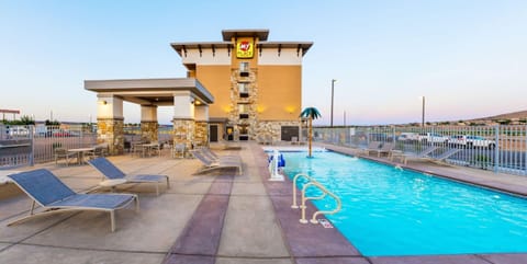 Stretch out poolside with plenty of loungers and space.