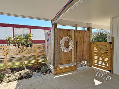 Outdoor Shower in Carport