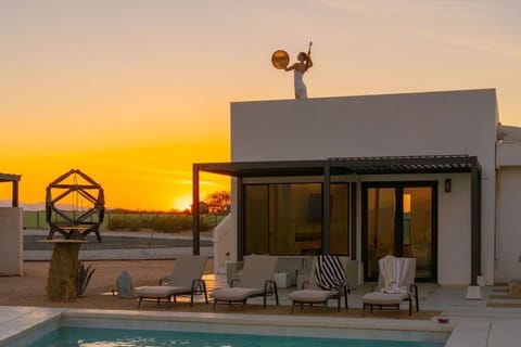 Watch the desert sunset from your private art villa retreat.