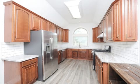 Kitchen at the Main House, complete with cooking wares and dining wares