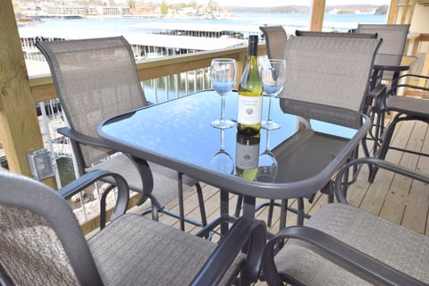 Over-sized deck with Nice size electric grill - Cove side view