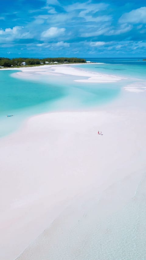 Beach and Sandbar just Steps Away