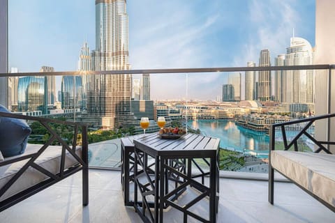 Savor breakfast with a front-row seat to the Burj Khalifa and the stunning Dubai Fountain from your private, high-floor balcony.