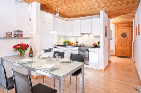 Living area with open kitchen