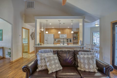 Wilderness Cottage has a open floor plan, well equipped kitchen, full laundry room w/ garage entrance. All the comforts of home in Pagosa!