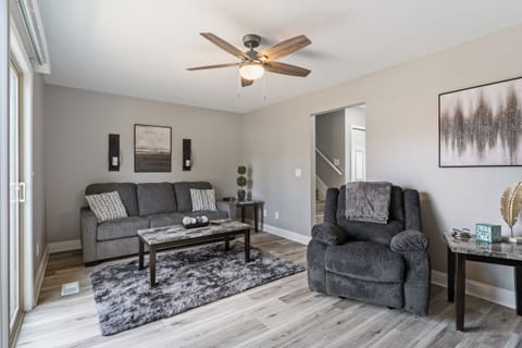 Spacious living room with a sofa sleeper for extra guests! 