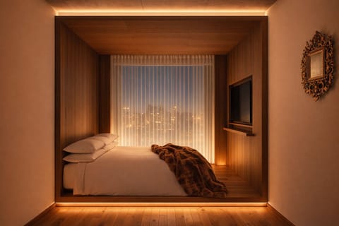 Bedroom. Interior and views may vary based on location and availability.